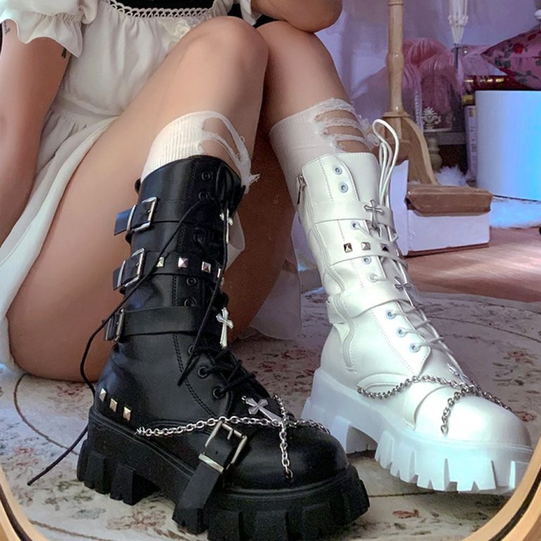 Bottines Blanc et Noir